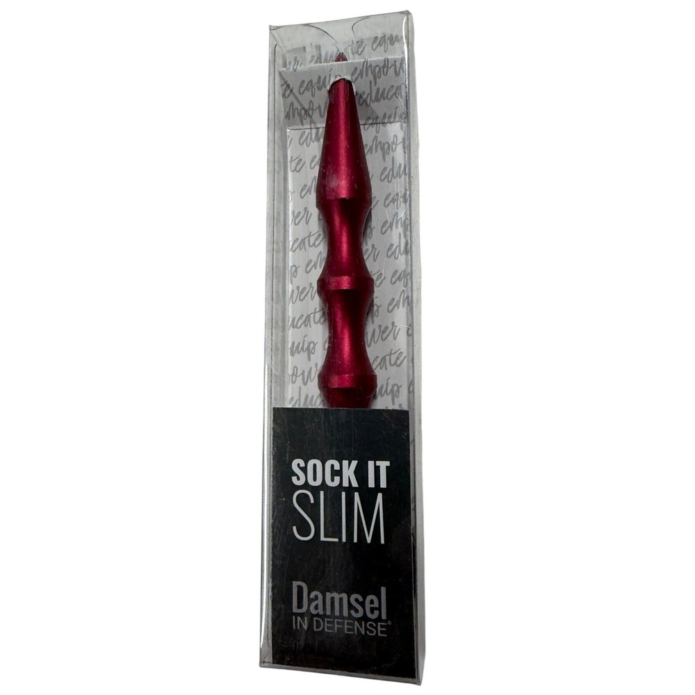 Damsel in Defense Sock It Slim Metallic Pink Aluminum Personal Safety Tool